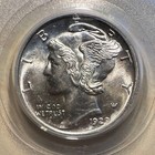 1929-d Mercury Dime Silver Pcgs Ms-63 Fb Full Bands Ogh Old Green Holder