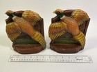 Pair Of Vintage Golden Pheasant Composite Bookends  7  X 6 