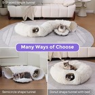 Rypetmia Plush Cat Tunnel Bed For Indoor Cats Soft Cushion Multi-shape Play