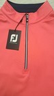 Footjoy 1 2 Zip Performance Golf Vest Men s Sz L Coral Pink Soft Shell Gathered