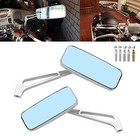 Rectangle Chrome Motorcycle Rear View Mirrors For Suzuki Boulevard C50 M50 M109r