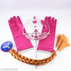 Princess Anna Cosplay Costume Party Crystal Headband Tiara Crown Magic Wand Set