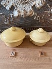 Set Of 2 - Antique French Foie Gras Lidded Pots  