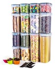 Airtight Food Storage Containers With Lids  Clear Pantry Canister Set 14-pack
