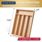 Besilord Silverware Organizer Kitchen Drawer Organizer Utensil Organizer Bamboo