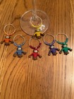  scarecrow    Fall  Set Of 6  Hand Crafted Wine Glass Charms