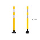 8pack  36inch Yellow Traffic Delineator Posts High Visibility Reflective Safety