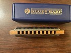 Hohner Blues Harp Ms Diatonic Harmonica Key Of C Silver Wood High Polish W  Case
