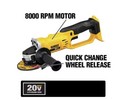 20v Max Cordless 4 5 In  - 5 In  Angle Grinder  tool Only  Model Dcg412b