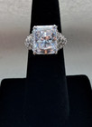 Victoria Wieck Vintage Filigree Art Deco Absolute Emerald Cut 10x12mm Size 5