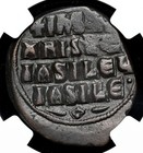 Byzantine  Anonymous Christ Follis  975-1035 Ad  Class A2 a3  Ngc Vf