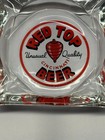 Vintage  red Top Beer  Glass Advertising Ashtray  Excellent Cond  Very Nice