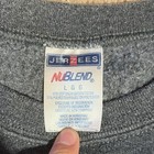 Jerzees Nublend Gray Fleece Crew Neck Ducks Logo Pullover Sweatshirt L
