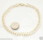5 7mm Solid Curb Cuban Link Ankle Bracelet Anklet Real 14k Yellow Gold 