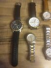 Lot Of 9 Fossil Watches Men s women s  read Description