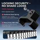 27pc Socket Holder Organizer Sliding Rail Rack Portable 1 4  3 8  1 2  Abs H-v