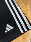 Adidas Tastigo 25 Black White 3-stripe Shorts Boy Youth L 13-14 Soccer No Pocket