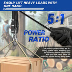 Block And Tackle Pulley System  Upgraded 3-wheel Rope Pulley Hoist  5 1 Lifting