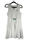 L oeuf Poche Tennis Dress Pickleball Wimbledon Tank White Green Sz S Usa Sporty
