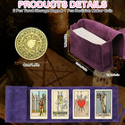 3 Pcs Tarot Card Holder Bag Kit Velvet Tarot Card Storage Box Maker Coin
