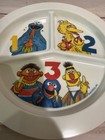 Vintage Sesame Street Muppets 123 9  Kids Divided Compartment Plate Dish