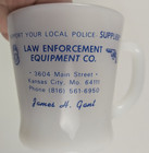 Vintage - Fire King Law Enforcement Equipment Co Mug Kansas City Mo -  B14