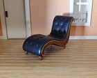 Dollhouse Half Scale Chase Lounger Sofa Art Nouveau 1 24 Furniture Faux Leather