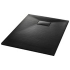 Vidaxl Black Smc Shower Base Tray 39 4 X 27 6 X 1 In Low Threshold 3 5 In Drain