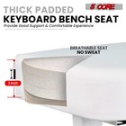 5 Core Keyboard Bench 3  Padded Cushioned Piano Stool Adjustable Guitar Seat