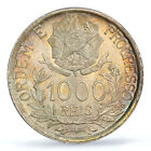 Brazil 1000 Reis Regular Coinage Liberty Head Km-510 Ms65 Pcgs Silver Coin 1912