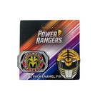 Power Rangers White Ranger Mask And Emblem Tommy 2 Pack Enamel Pin Set