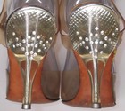 Vintage 1950s Clear Lucite Rhinestone Heels Originals By Jacqueline Size 7 5n-8n