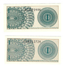 2 Bank Indonesia 1 Satu Sen Notes   1964