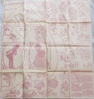 Vtg 40s Workbasket 2-954967 Embroidery Transfer Pattern Silhouettes Tulip Apron
