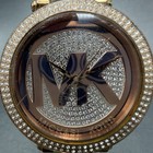 Michael Kors Parker Watch Women 39mm Silver Dial Rose Tone Round New Battery