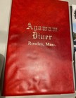 Vintage Menu From Historic Agawam Diner In Rowley Massachusetts