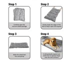 Xl Gray Plush Portable Dog Bed Mat Cushion 47 X 23 6 In  Cat  2 Pack Combo