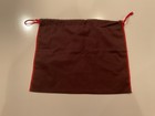 Coach Purse Dust Bag Brown With Red Trim And Drawstrings   13       X 11   