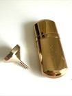 Vintage Ralph Lauren Polo Refillable Gold Tone Perfume Bottle Funnel Metal Purse