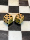 Rare Size Old Butterscotch Bakelite Devilishly Small Dice Tiny Pair 011423 