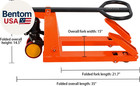 Tory Carrier Mini Pallet Jack Trucks  2200 Lbs Capacity 31 5  X 15  Forks  Small