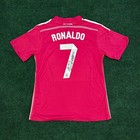 Cristiano Ronaldo Signed Real Madrid Jersey Icons Authentic 2014 2015 Away Pink