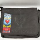 Bon Jovi 2010 Circle Tour Black Leather Messenger Laptop Bag Vip Pkg 18   x13   