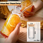 Glass Cups With Lids And Straws 4 Pcs 16oz Drinking Glasses Set For Coffee Bar A
