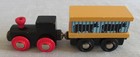 Wooden Railway Train Engine   Htf Cattle Cargo Car Lot Works With Thomas   Brio