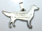 Golden Retriever Dog Harris Fine Pewter Pendant Usa Made