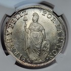 1834 Lima Silver 8 Reales Ngc Ms64 High Grade Gem Luster Flashy Silver  v582