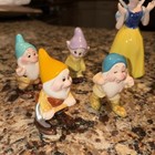 Vintage Disney Japan Snow White Princess Porcelain Hands Open Rare And 7 Dwarfs
