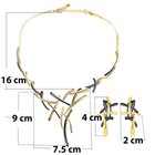14k Gold Earrings Necklace Yellow Black Plated Women s Girls Love Set