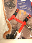 New In Package Pet Cat Harness And Leash Set Adjustable Nylon Orange In Color